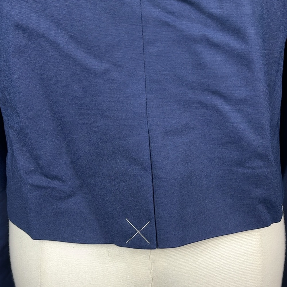 J. Crew Cropped Navy Blazer in City Twill. - Picture 6 of 12